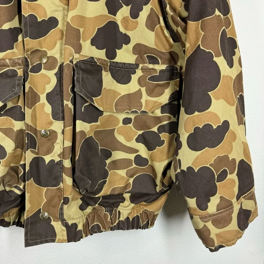 Vintage Columbia Gore-Tex Duck Camouflage Hunting Jacket Outdoors Size Small